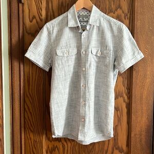 Ted Baker linen button down short sleeve